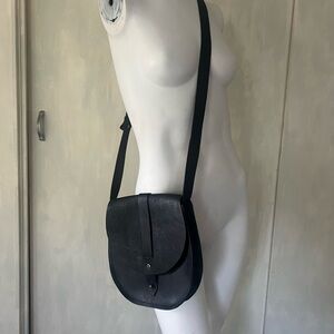 Black Genuine Leather Crossbody Bag